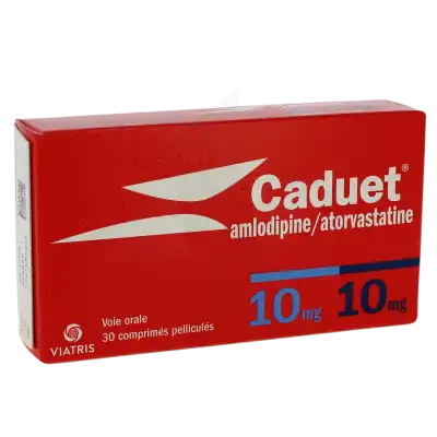 CADUET 10 mg/10 mg, comprimé pelliculé