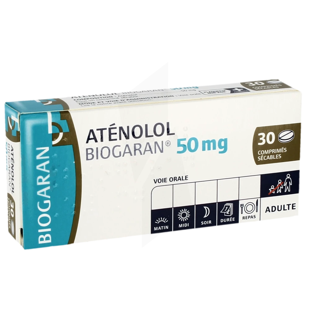 Atenolol Biogaran 50 Mg, Comprimé Sécable