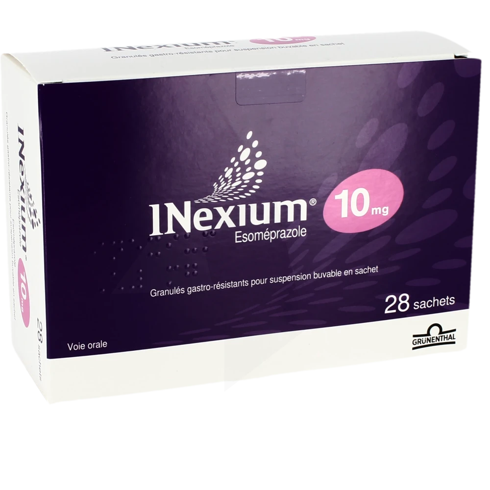 Inexium 10 Mg, Granulés Gastro-résistants Pour Suspension Buvable En Sachet