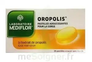 Oropolis Pastilles Sans Sucre Adoucissante Miel Citron B/8 à Saint-Priest