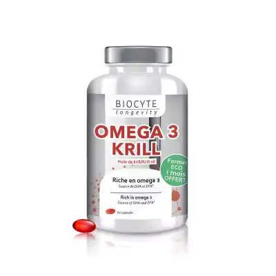 Biocyte Oméga 3 Krill 500mg Caps B/90 à Aubervilliers