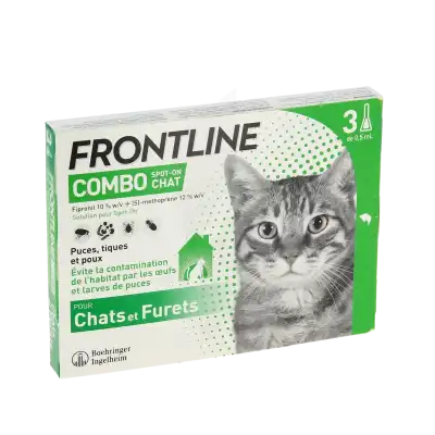 Frontline Combo Solution Externe Chat 3doses à Abbeville