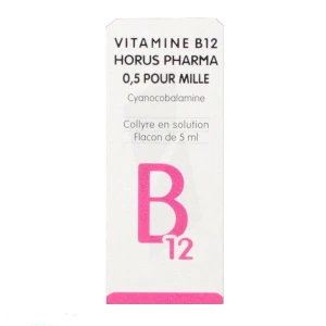 Vitamine B 12 Horus Pharma 0,5 Pour Mille, Collyre En Solution
