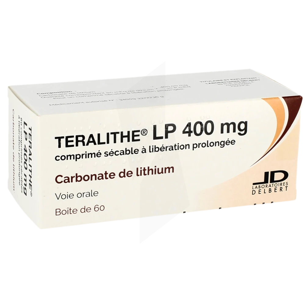 Teralithe Lp 400 Mg, Comprimé Sécable à Libération Prolongée