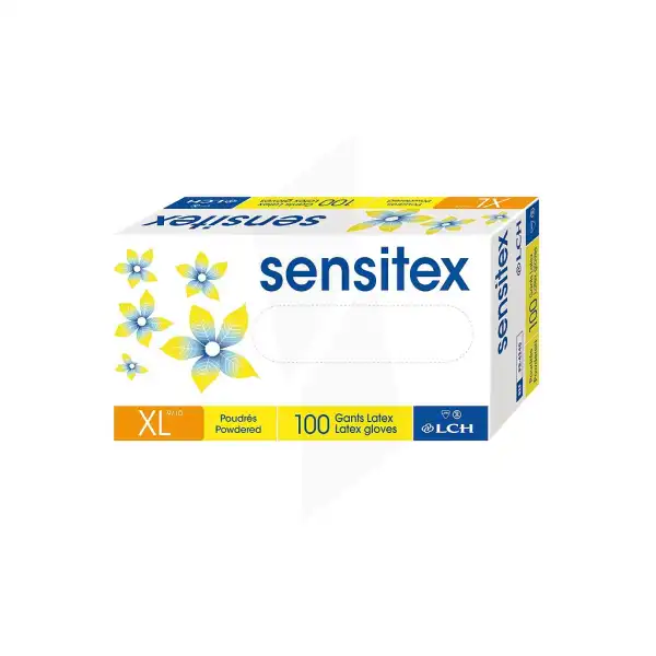 Sensitex Gant Examen Latex Poudré T9/10 B/100