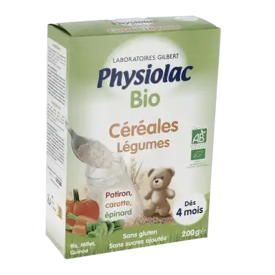 Physiolac Céréales Légumes Bio B/200g à Gourbeyre