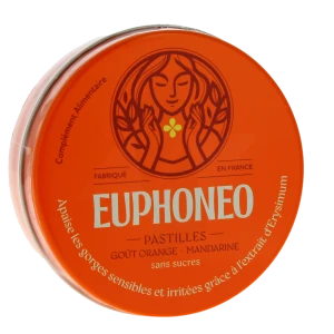 Euphoneo Orange Mandarine Pastille Sans Sucre Boîte De 50
