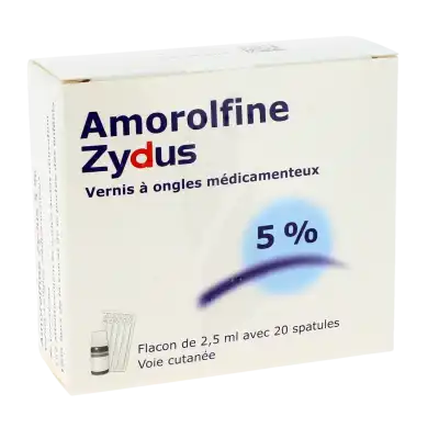 Amorolfine Zydus 5 %, Vernis à Ongles Médicamenteux à AMBARÈS-ET-LAGRAVE
