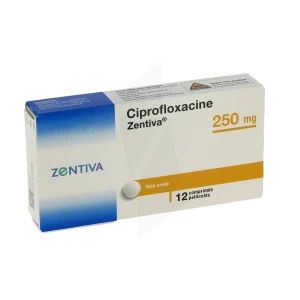 Ciprofloxacine Zentiva 250 Mg, Comprimé Pelliculé