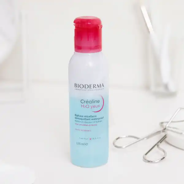 Bioderma Créaline H2o Yeux Démaquillant Biphase Waterproof Paupière Et Cil 125ml