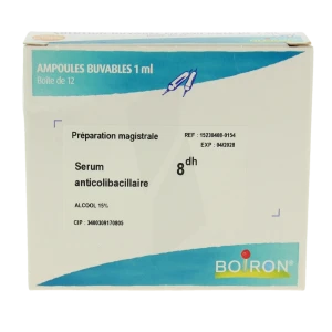 Boiron Serum Anticolibacillaire * 8dh Solution Buvable En Ampoules Boîte De 12 Ampoules