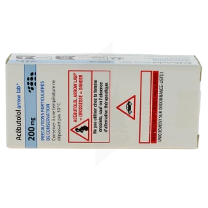 Acebutolol Arrow Lab 200 Mg, Comprimé Pelliculé Sécable