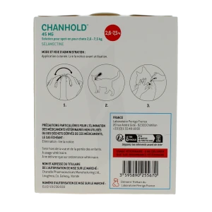 Chanhold 45 Mg Solution Pour Spot-on Pour Chats De 2,6 - 7,5 Kg, Solution Pour Spot-on