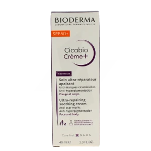 Bioderma Cicabio Crème + Réparatrice Solaire Pour Une Belle Cicatrice Spf50 30 Ml