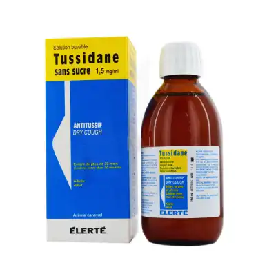 Tussidane 1,5 Mg/ml Sans Sucre, Solution Buvable édulcorée Au Maltitol Liquide Et à La Saccharine Sodique à Dreux