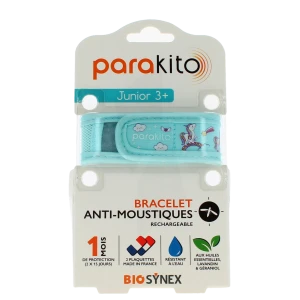 Parakito Junior 1 Bracelet Rechargeable Anti-moustique Licornes Boîte De 2