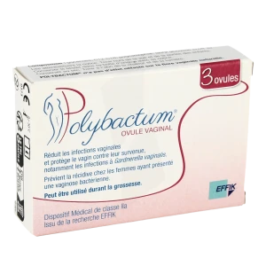 Polybactum Ovule Vaginal Récidives Vaginoses Bactériennes B/3