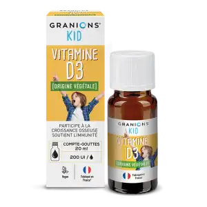 Granions Kid Vitamine D3 Solution Buvable Fl Compte-gouttes/20ml à VILLEMUR SUR TARN