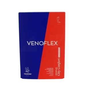 Venoflex City 2 Chaussette Fil D'écosse Confort Homme Pied Fermé Beige Dakar Taille 3n
