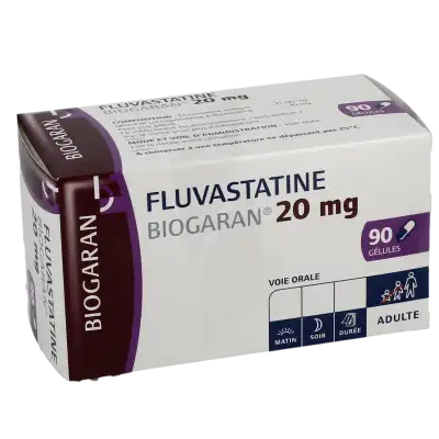 Fluvastatine Biogaran 20 Mg, Gélule à LE LAVANDOU