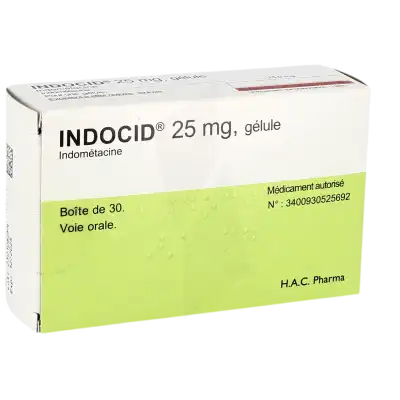 Indocid 25 Mg, Gélule à Agen