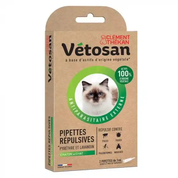 Vetosan Pipette RÉpulsive Chat/chaton B/2