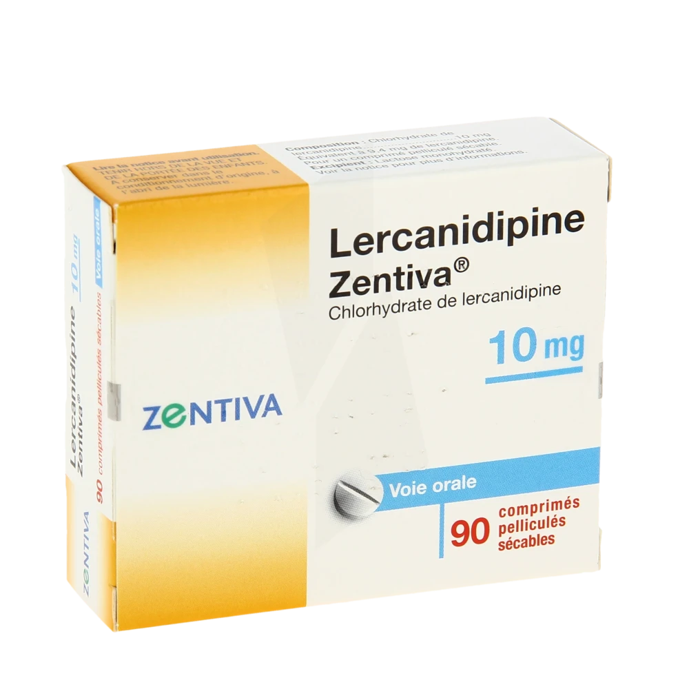 Lercanidipine Zentiva 10 Mg, Comprimé Pelliculé Sécable