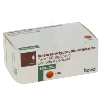 Valsartan/hydrochlorotiazide Teva 160 Mg/25 Mg, Comprimé Pelliculé à TOULOUSE