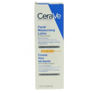 Cerave Soins Visage Crème Hydratante Visage Spf30 Pour Les Peaux Normales à Sèches Tube/52ml