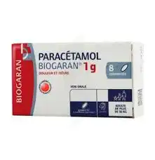 Paracetamol Biogaran 1 G, Comprimé Plq/8 à CHENÔVE