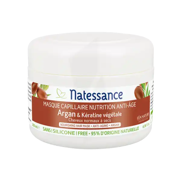 Natessance Argan Masque Capillaire Nutrition Anti-âge 200ml