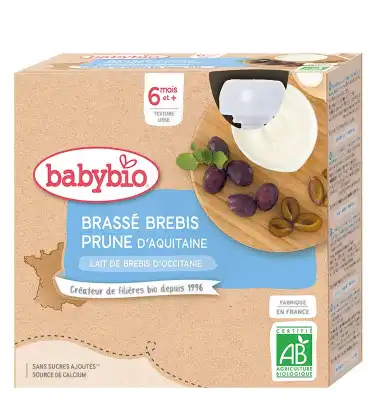 Babybio Gourde Brassé Brebis Prune à Mérignac
