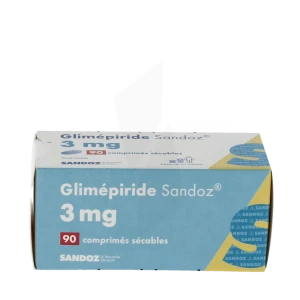 Glimepiride Sandoz 3 Mg, Comprimé Sécable