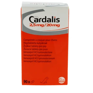 Cardalis 2,5 Mg/20 Mg Comprimes A Croquer Pour Chiens, Comprimé