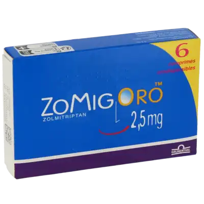 ZOMIGORO 2,5 mg, comprimé orodispersible