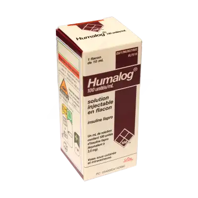 HUMALOG 100 UI/ml, solution injectable en flacon