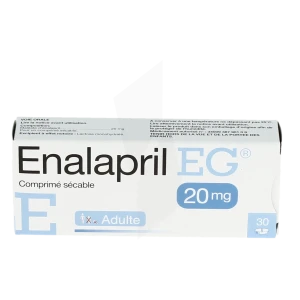 Enalapril Eg 20 Mg, Comprimé Sécable
