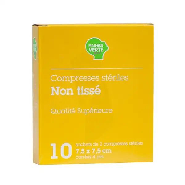 Marque Verte Abso Compresses Non-tissé 7,5x7,5