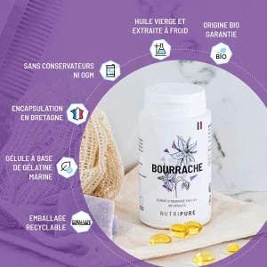 Nutripure Huile De Bourrache Bio Caps B/90