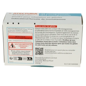Atectura Breezhaler 125 Microgrammes/127,5 Microgrammes, Poudre Pour Inhalation En Gélule