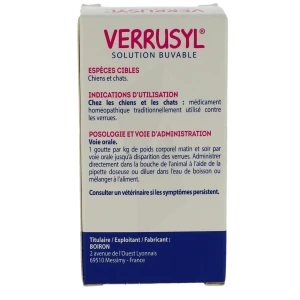 Boiron Verrusyl Solution Buvable Chien Chat Fl/30ml