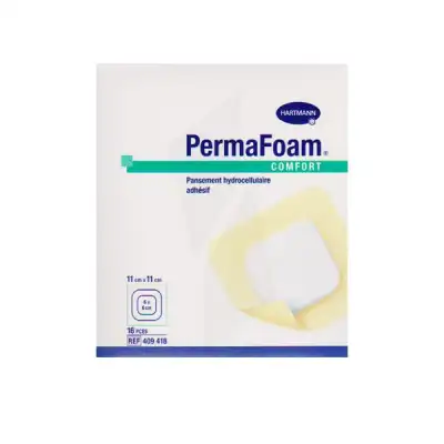 PermaFoam® Comfort pansement hydrocellulaire en mousse 11 x 11 cm - Boîte de 16