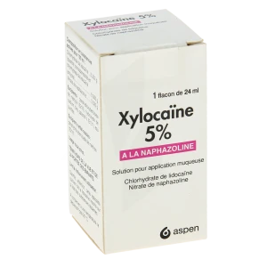 Xylocaine 5 Pour Cent A La Naphazoline, Solution Pour Application Muqueuse
