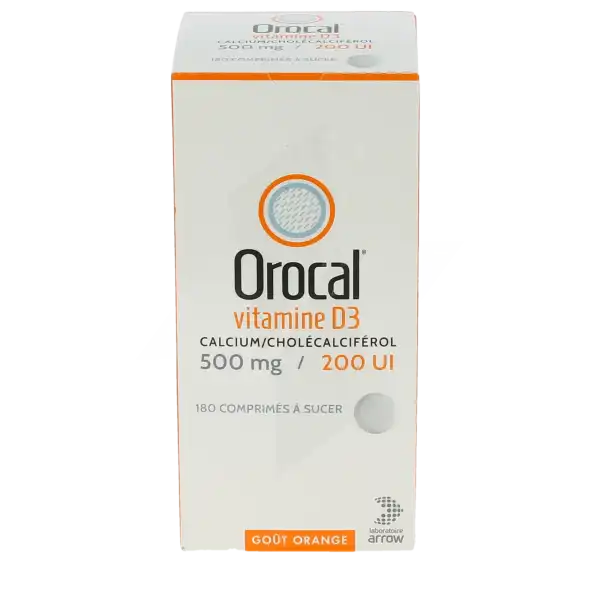 Orocal Vitamine D3 500 Mg/200 Ui, Comprimé à Sucer