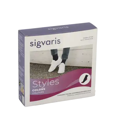 Sigvaris 2 Styles Color Chaussette Femme Marine/framboise Mn à CUISERY