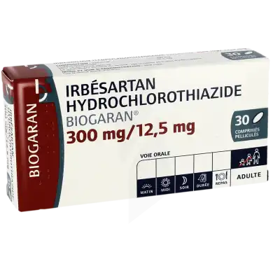 Irbesartan/hydrochlorothiazide Biogaran 300 Mg/12,5 Mg, Comprimé Pelliculé à RUMILLY