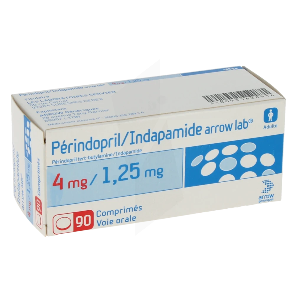 Perindopril/indapamide Arrow Lab 4 Mg/1,25 Mg, Comprimé