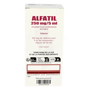 Alfatil 250 Mg/5 Ml, Poudre Pour Suspension Buvable