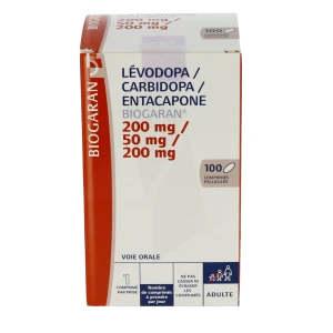 Levodopa/carbidopa/entacapone Biogaran 200 Mg/50 Mg/200 Mg, Comprimé Pelliculé