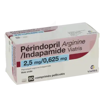 Perindopril Arginine/indapamide Viatris 2,5 Mg/0,625 Mg, Comprimé Pelliculé à CHAMPAGNOLE